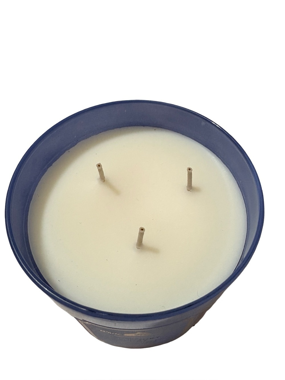 White Barn Laundry Day 3-Wick Scented Candle Eucalyptus Lavender Navy Gold Lid - Picture 2 of 2